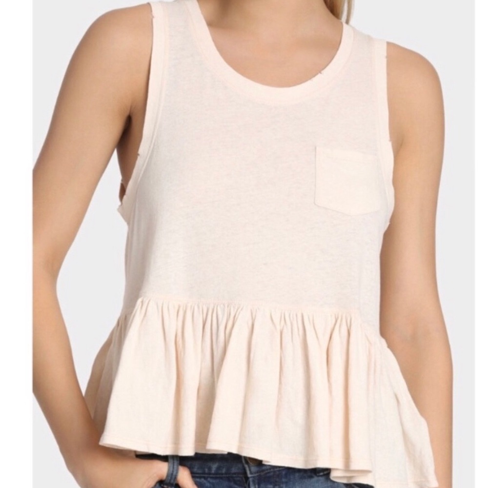 Pink free people peplum